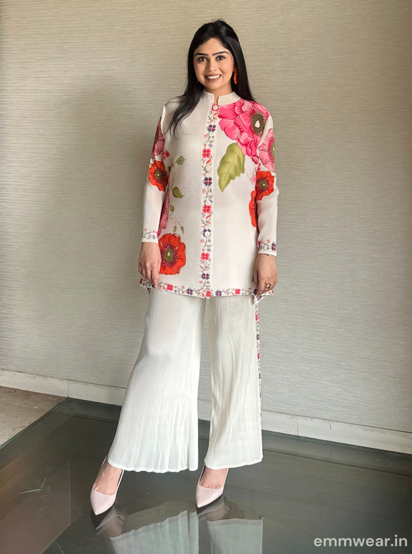 Cream Flora Co-ord Set
