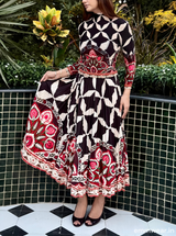 Folk Noir Skirt Set