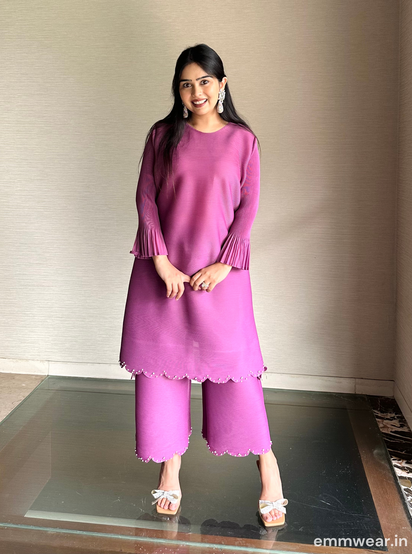 Onion Pink Kurti Set