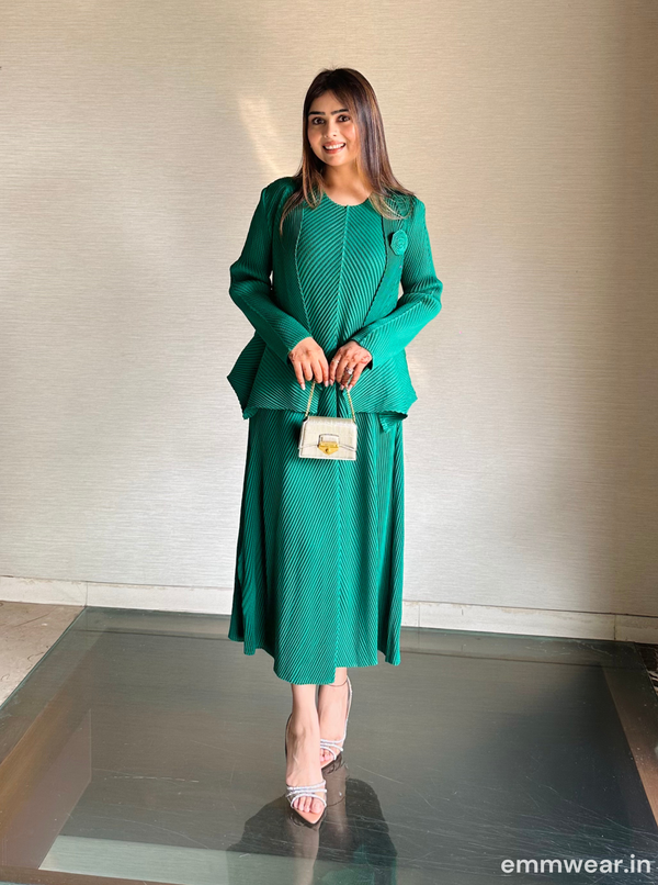 Sage Petal Shrug Dress