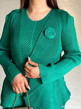 Sage Petal Shrug Dress