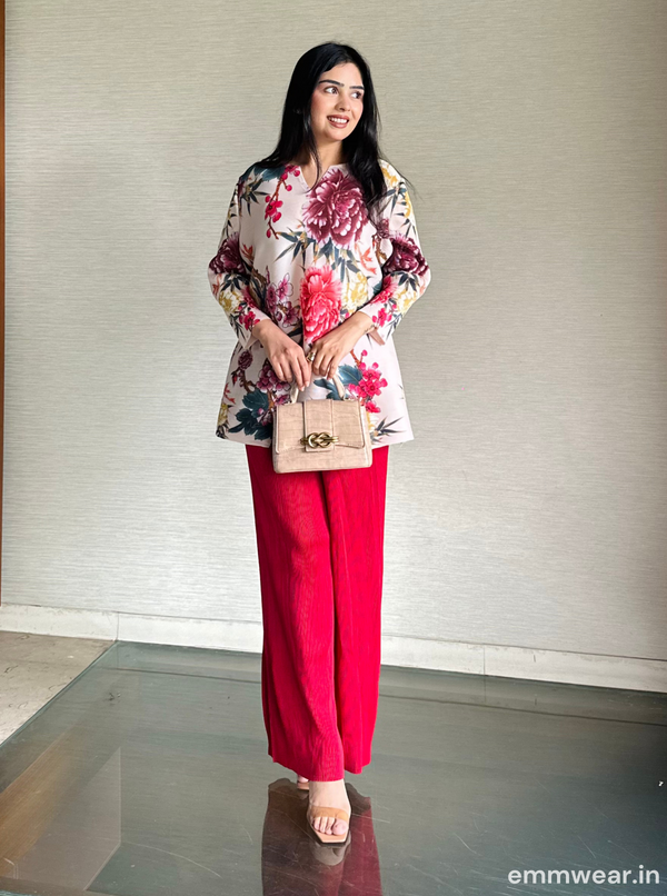 Crimson Bloom Co-ord Set