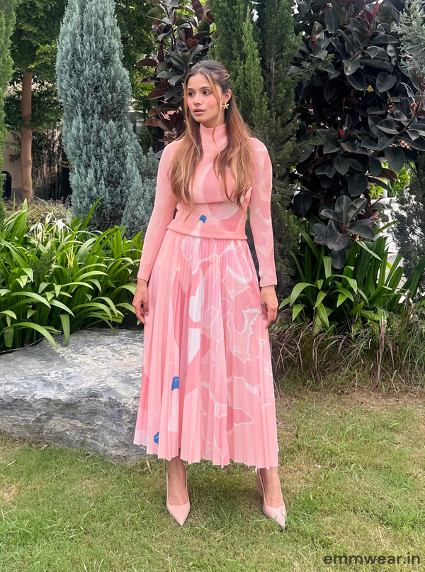 Blush Wave Skirt Set