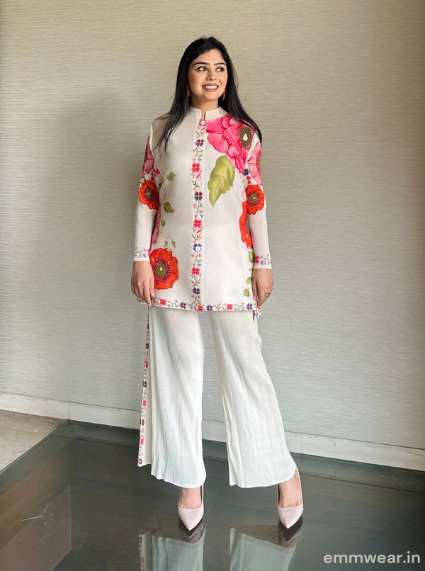 Cream Flora Co-ord Set
