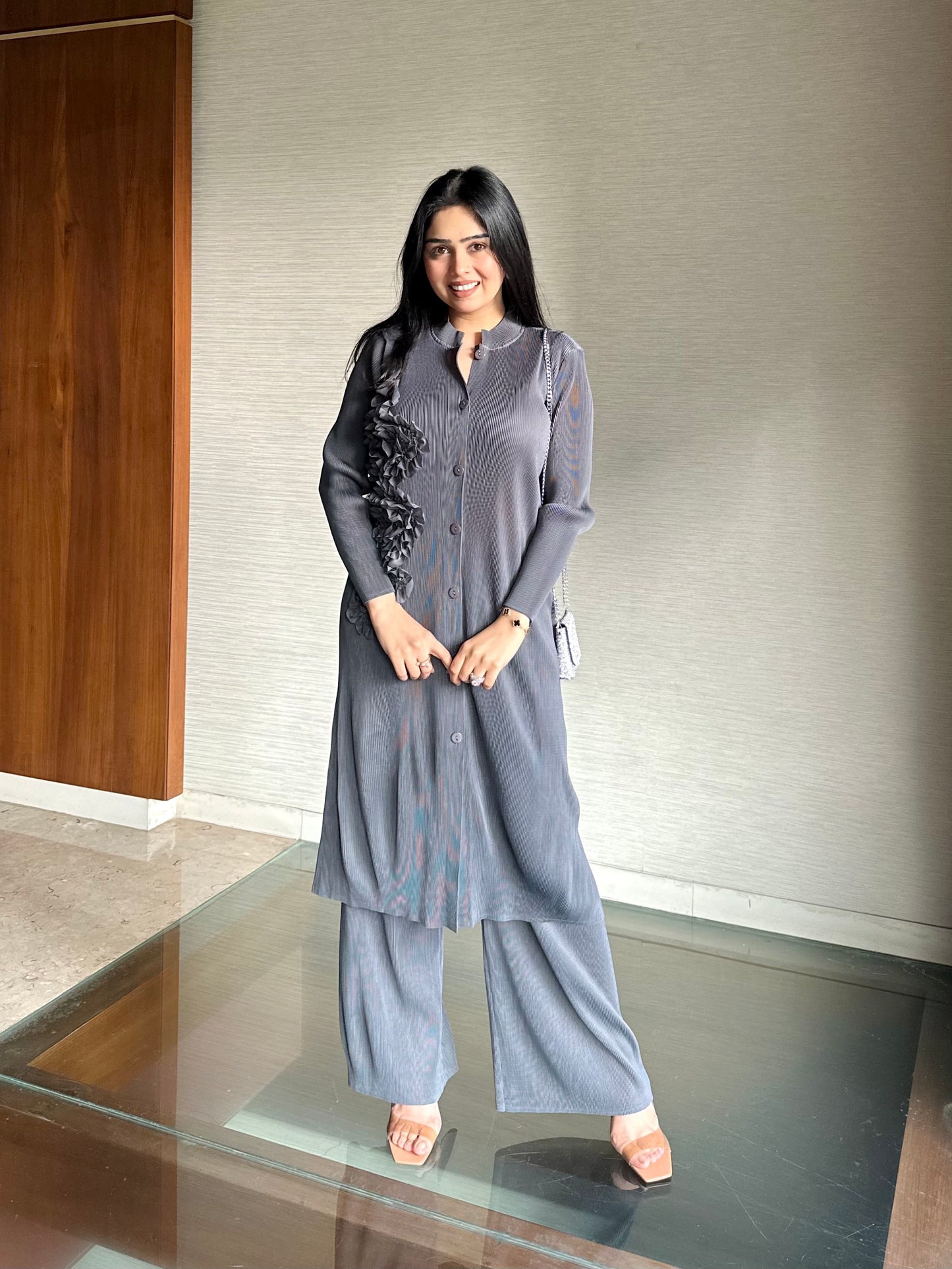 Spanish Grey Kurti Set