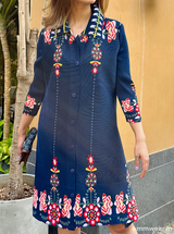 Navy Folklore Dress