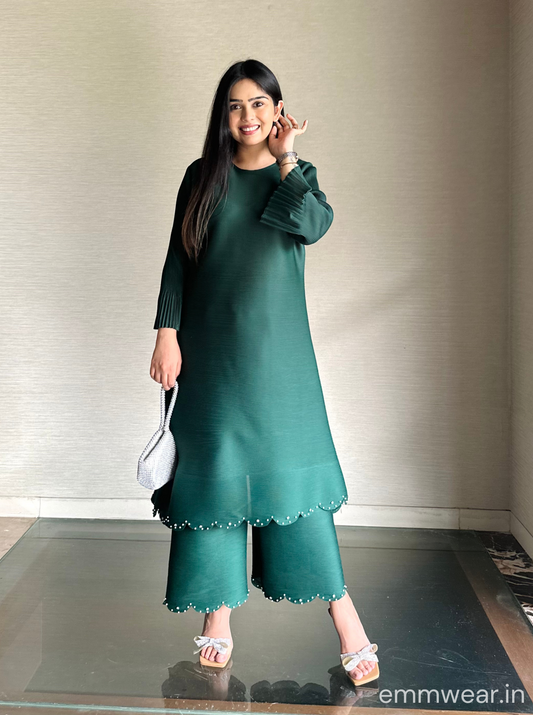 Harmony Olive Kurti Set