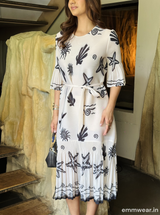 Ocean Script Dress
