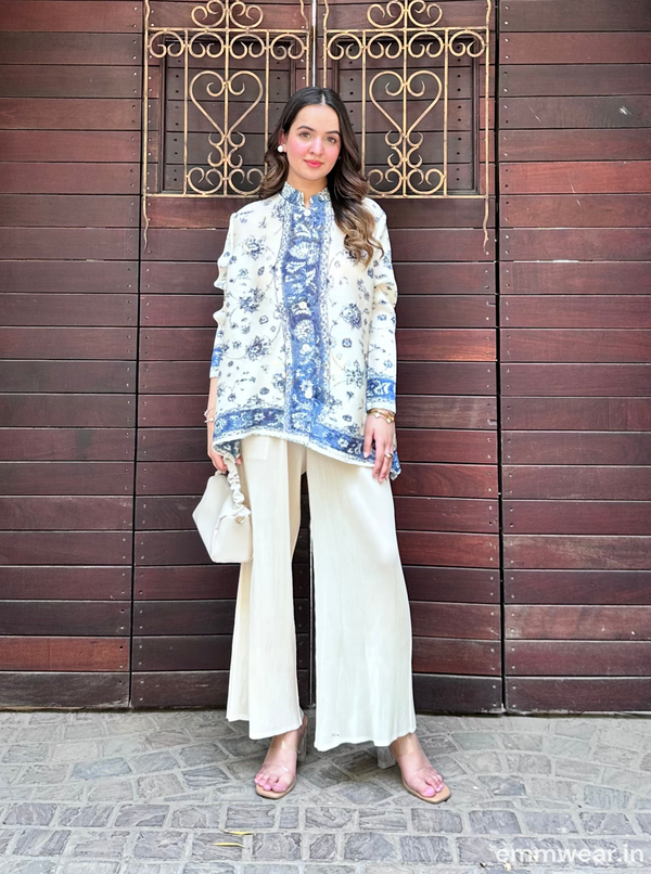 Cream Sketch Co-ord Set
