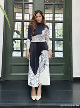 Ink & White Skirt Set